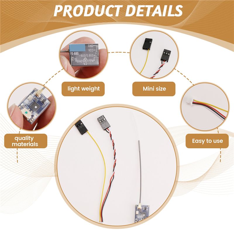 B78B-For FS-A8S 2.4G 8CH Mini  - огляд і ціна Receiver Sbus 8Ch